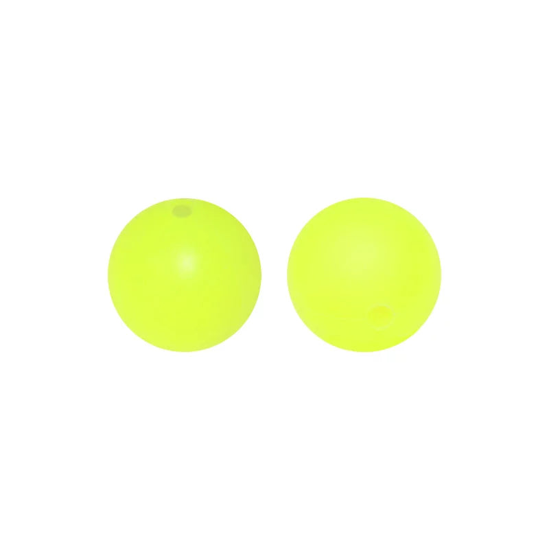 15mm Silicone Beads #141 Fluorescent Yellow