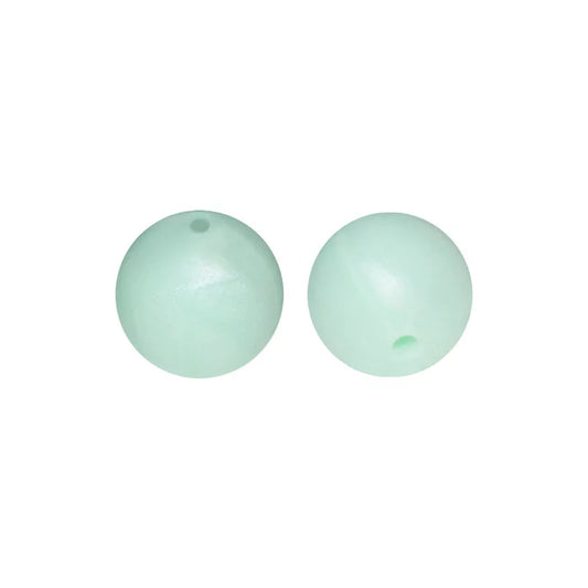 15mm Silicone Beads #143 Pearl Mint