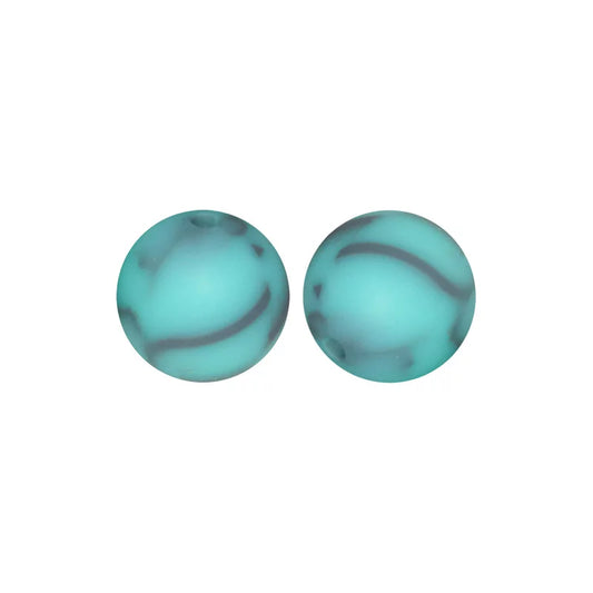 15mm Silicone Beads #148 Sea Blue