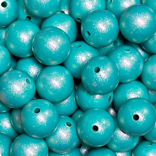 15mm Opal Silicone Beads -1#‑ Turquoise