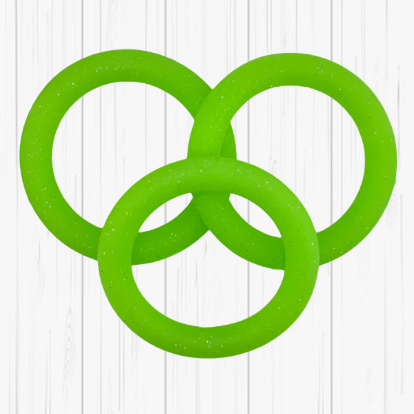 Glitter Green Rings - 65mm Car Charm