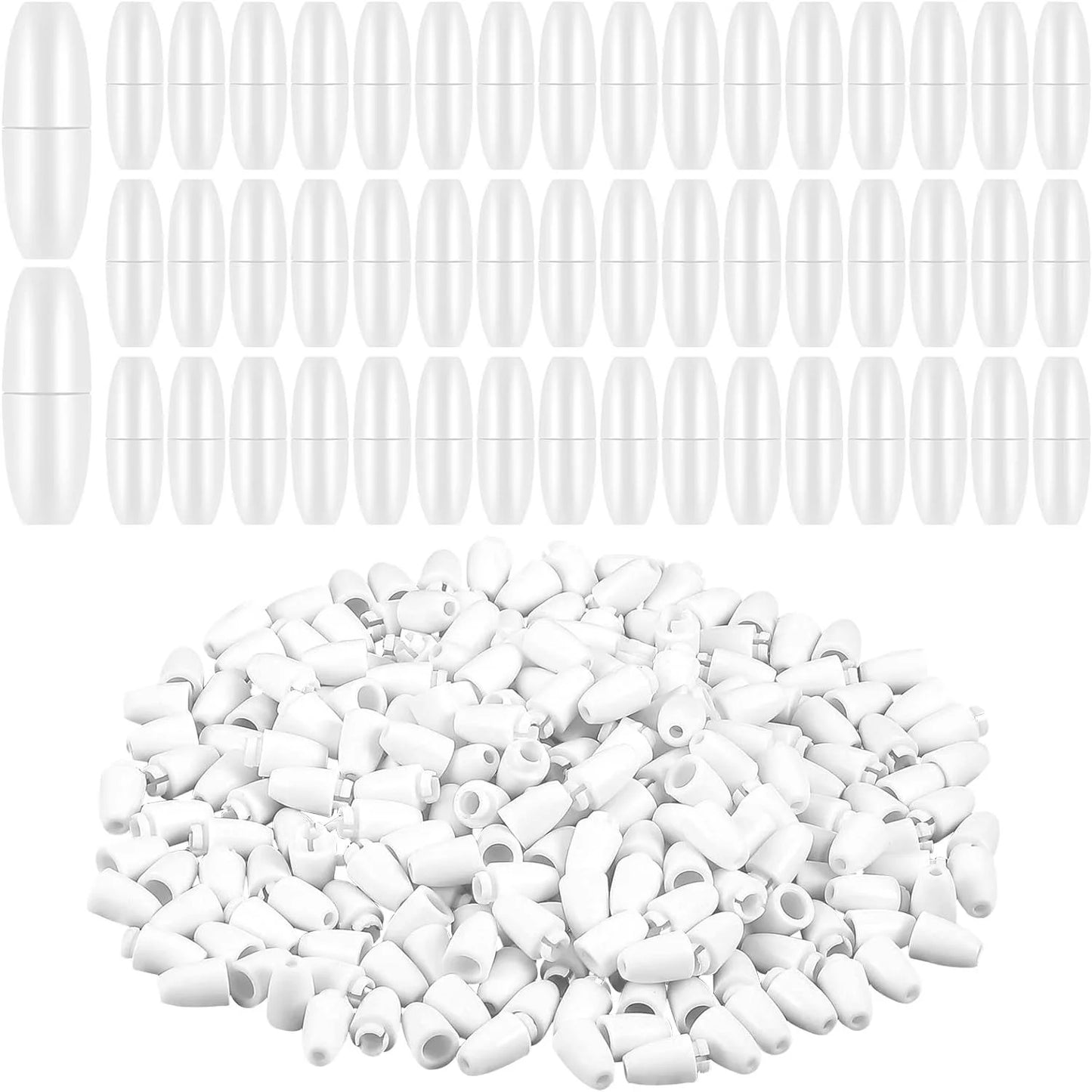 White Break-Away Clasp-Breakaway Clasps Safety Clasps Bead Barrel 10pk