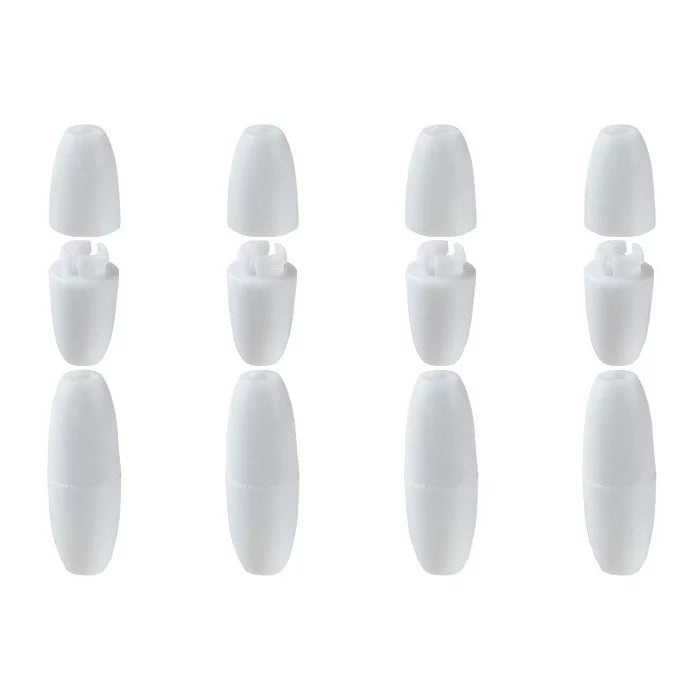 White Break-Away Clasp-Breakaway Clasps Safety Clasps Bead Barrel 10pk