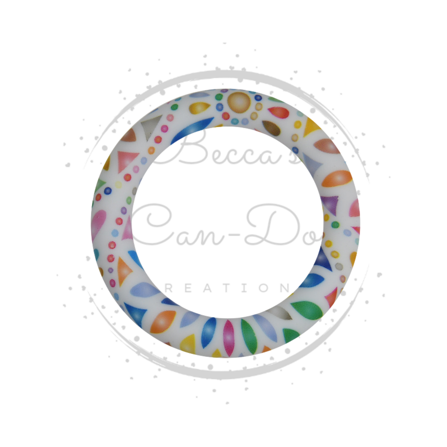 Pastel Gemstone - 65mm Printed Car Charm